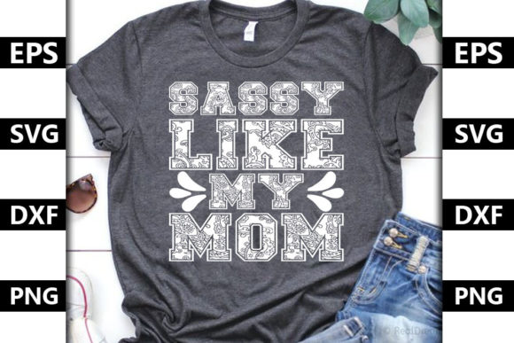 Baby Quote Design, Sassy Like My Mom: A Playful Embroidery Asset