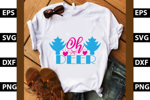 Christmas T Shirt Design, Oh Deer: A Thoughtful Holiday Embroidery Pick